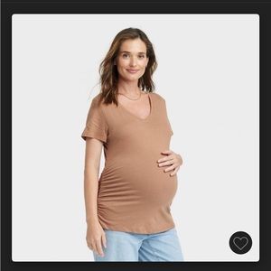 Isabel Maternity T shirt V neck short sleeve